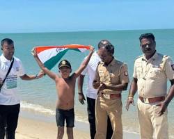 Seven-Year-Old Ishank Singh Becomes Youngest Swimmer to Cross Palk Strait